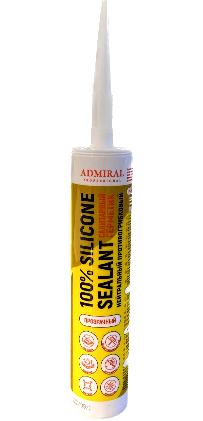 Силикон Санитарный нейтрал. Прозрачный  АДМИРАЛ универсальный  280мл