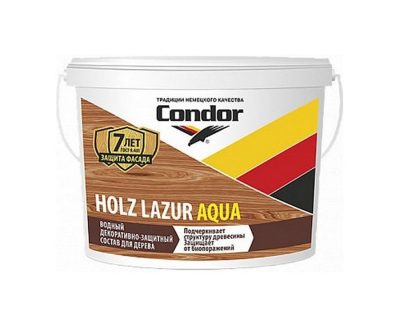 Condor ЛАК защитно-декоративный Holz Lazur Aqua Полисандр  0,9кг    РБ