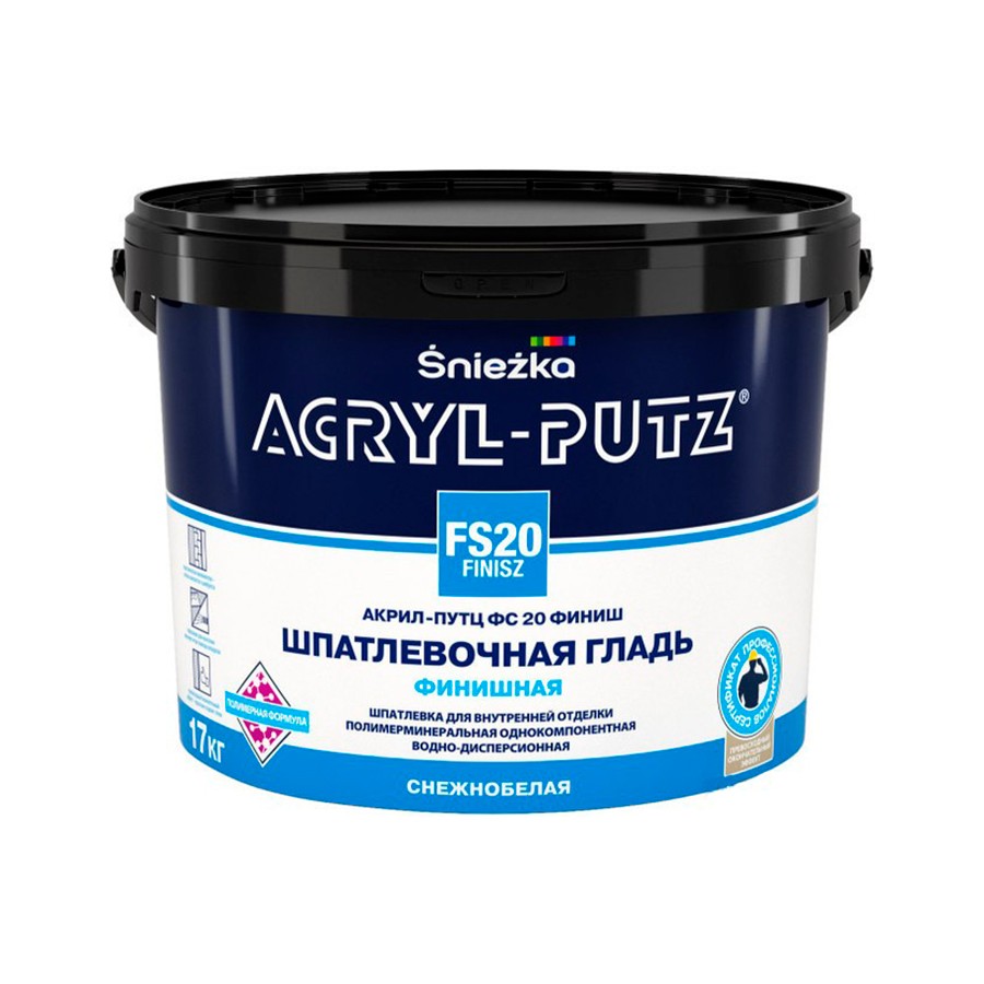 Шпатлевка финишная Aсryl Putz FS20 ведро  5кг РП