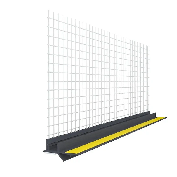 Профиль оконный примык. "6" мм с сеткой 2,4м графитовый