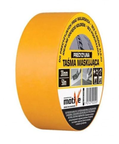 Лента малярная желтая 30мм*50 м MOTIVE,РП