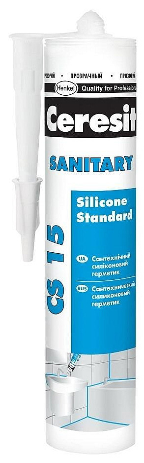 Силикон  Ceresit /CS 15/ Санитарный б/цветн 280 мл.