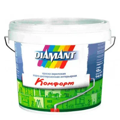 Краска акриловая водно-дисперсионная DIAMANT Комфорт 5л / 7,2кг