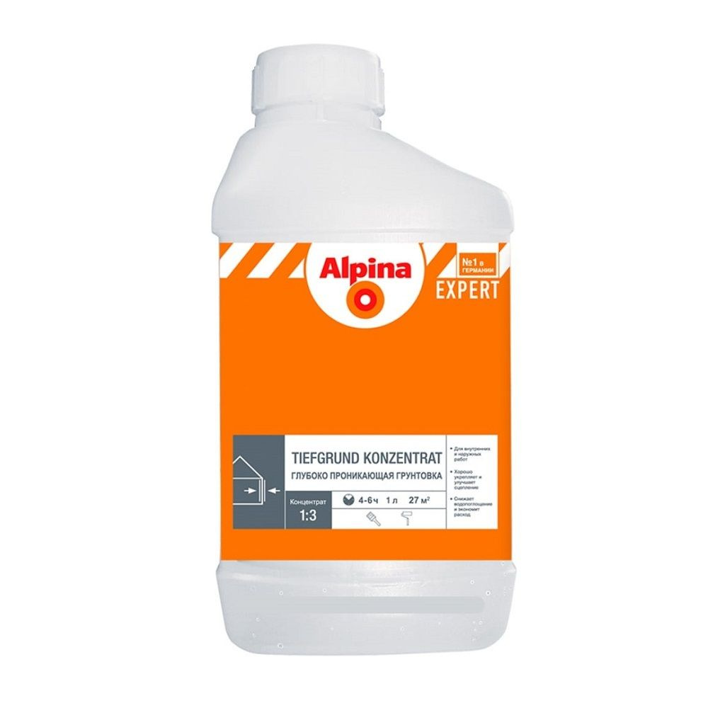 Грунтовка НВ П 1 Д Alpina EXPERT Tiefgrund Konzentrat, 1 л/1,02кг