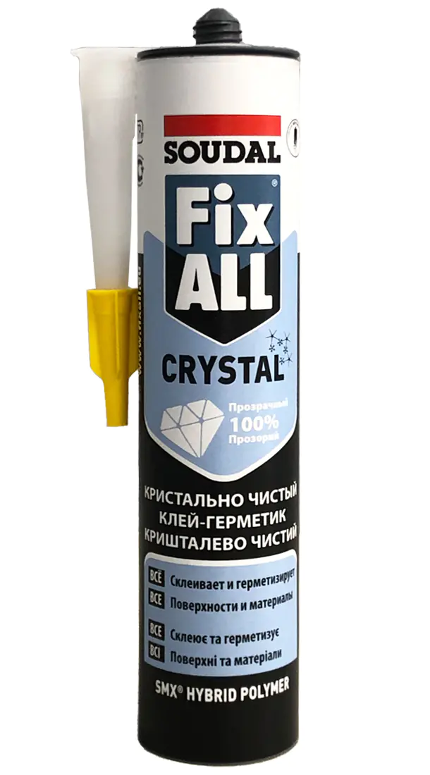 Клей монтажный SOUDAL  FIX ALL Crystal  прозрачный     290мл